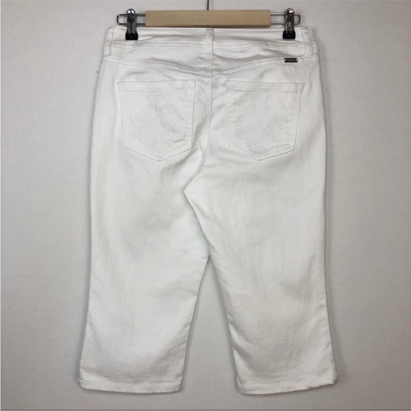 INC New With Partial Tags Womens Regular Fit Straight Leg Cropped Jeans White 2 - Picture 7 of 12
